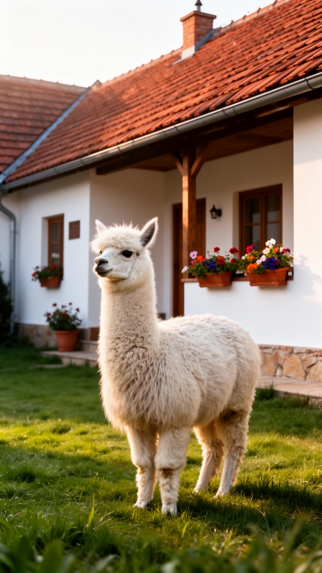Alpaka ispred apartmana etno sela